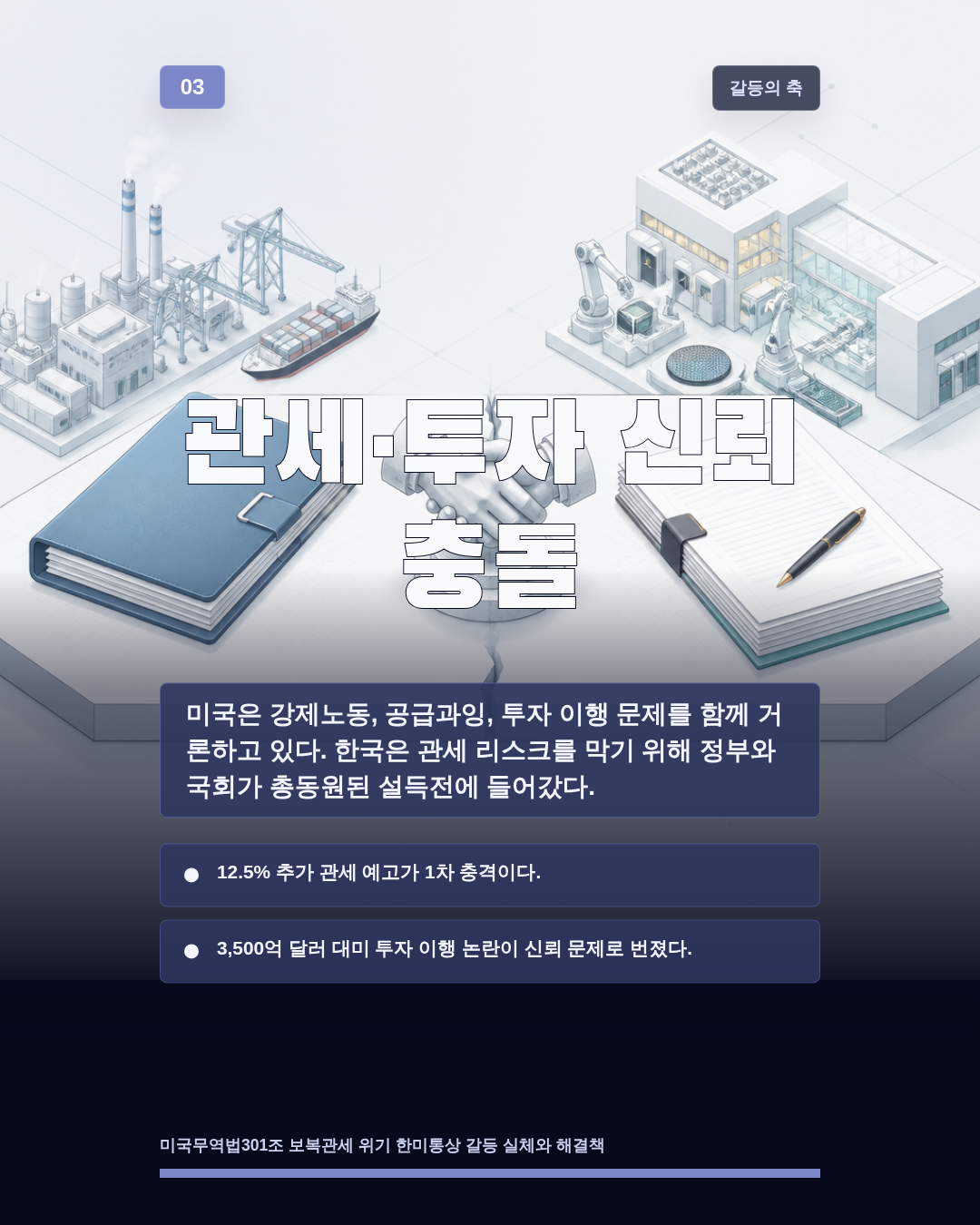 관세&middot;투자 신뢰 충돌