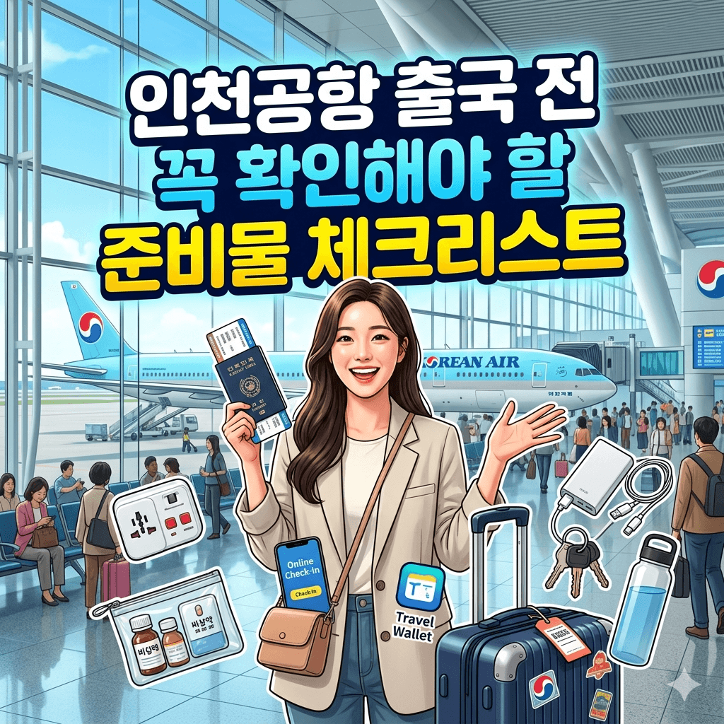 인천공항 출국 전 꼭 확인해야 할 준비물