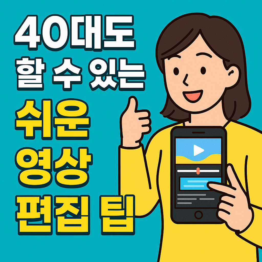40대도 할 수 있는 쉬운 영상 편집 팁
