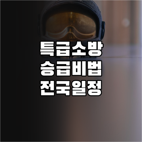 특급 소방안전관리자 승급 준비 사항 ..