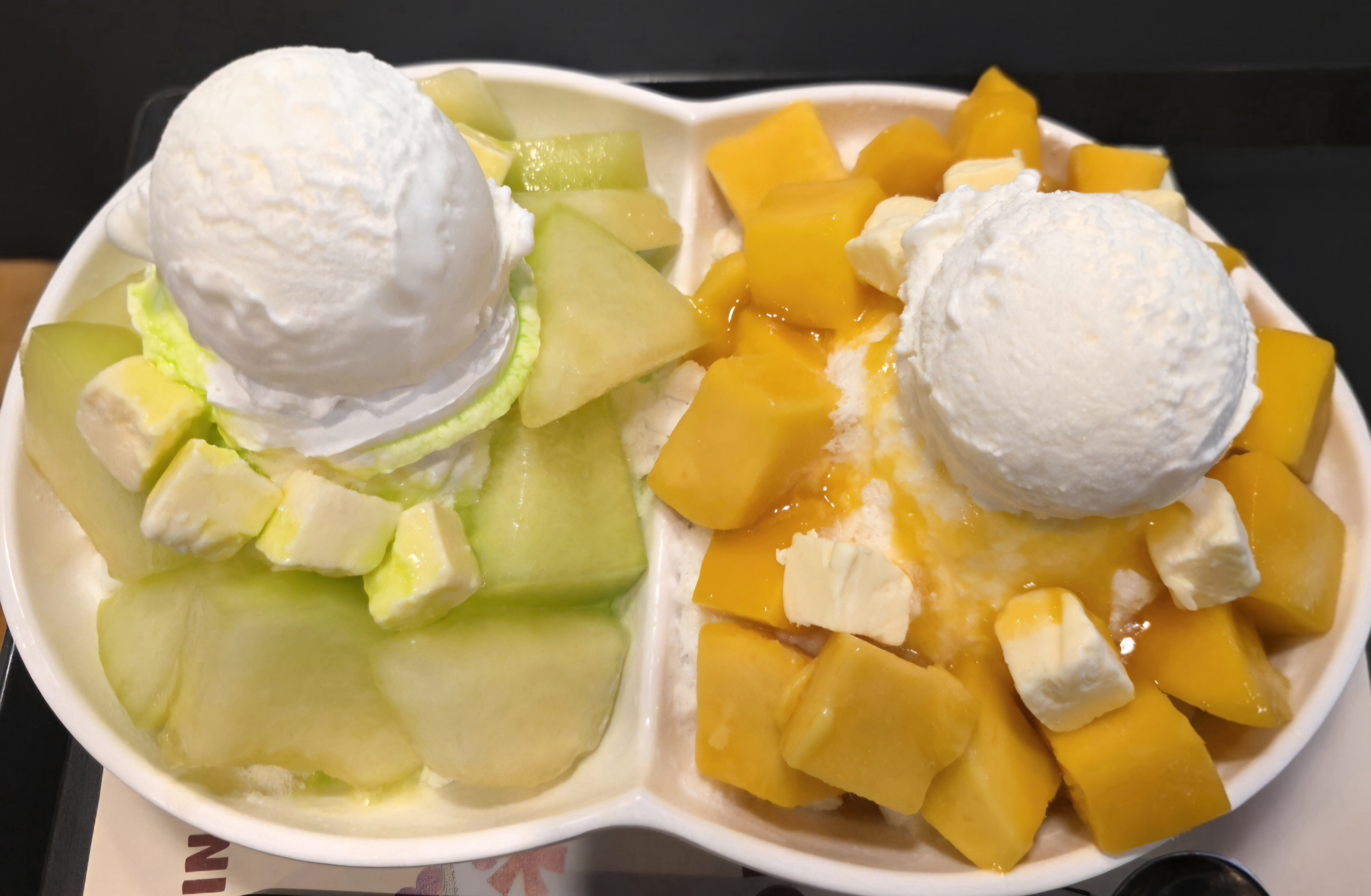 설빙 메론망고 반반빙수