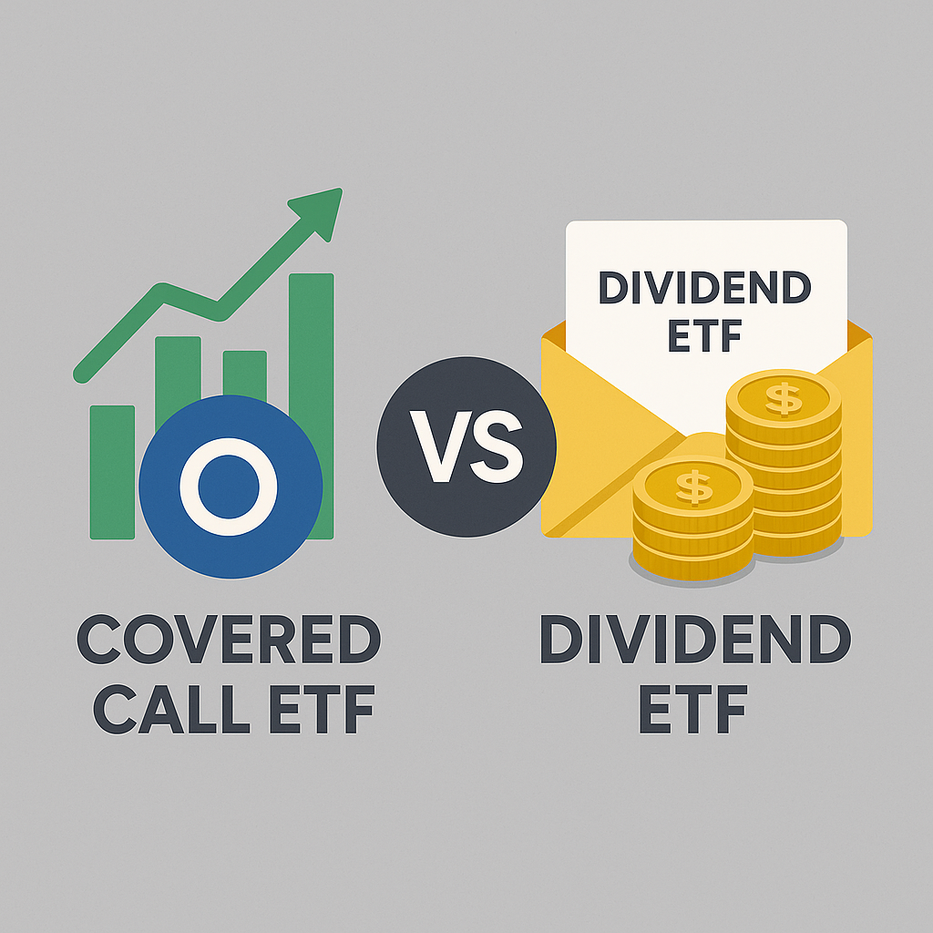 커버드콜 ETF와 배당주 ETF 비교 인포그래픽