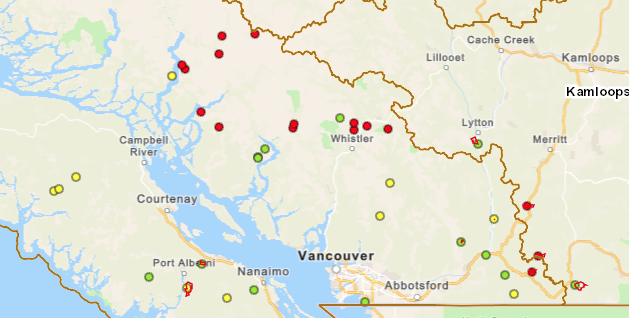 Wildfire map
