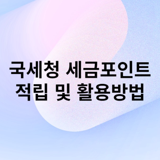 국세청 세금포인트