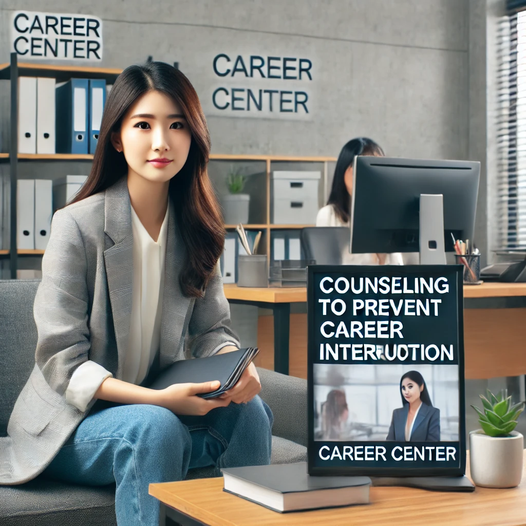 경력 단절 예방을 위한 심리 상담과 노무 상담을 받고 있는 재직 여성