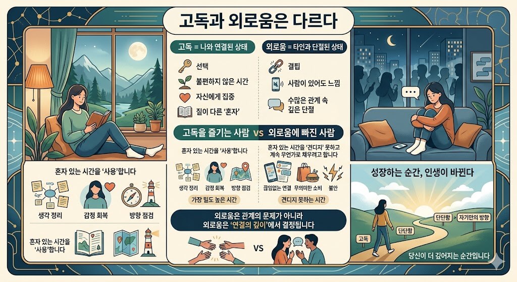 고독과 외로움의 차이 이미지