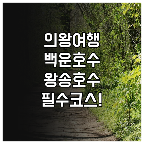 의왕 3월 여행지 추천 왕송호수와 백..