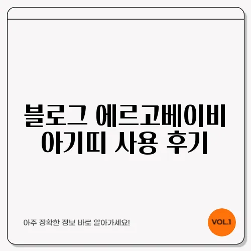 블로그 에르고베이비 아기띠 사용 후기