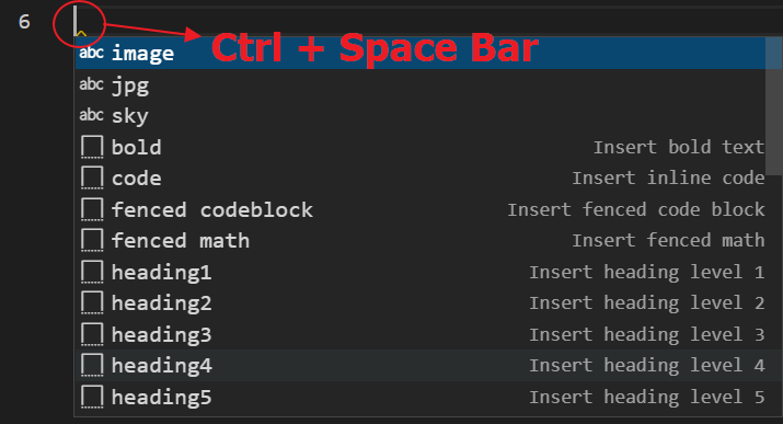 마크다운 자동완성