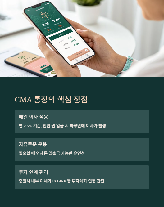 cma 통장의 핵심 장점