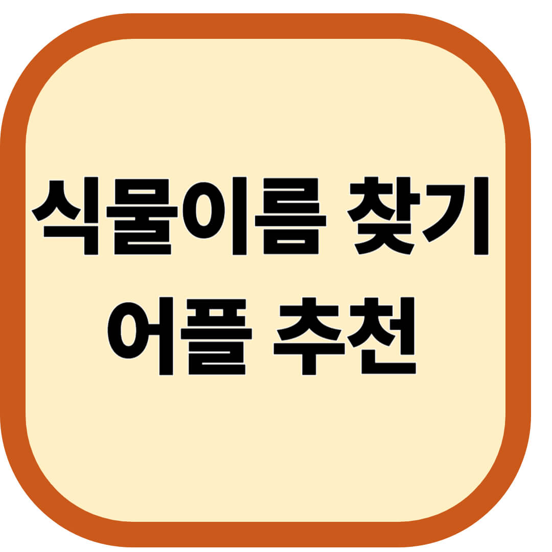식물이름 찾기 어플 추천