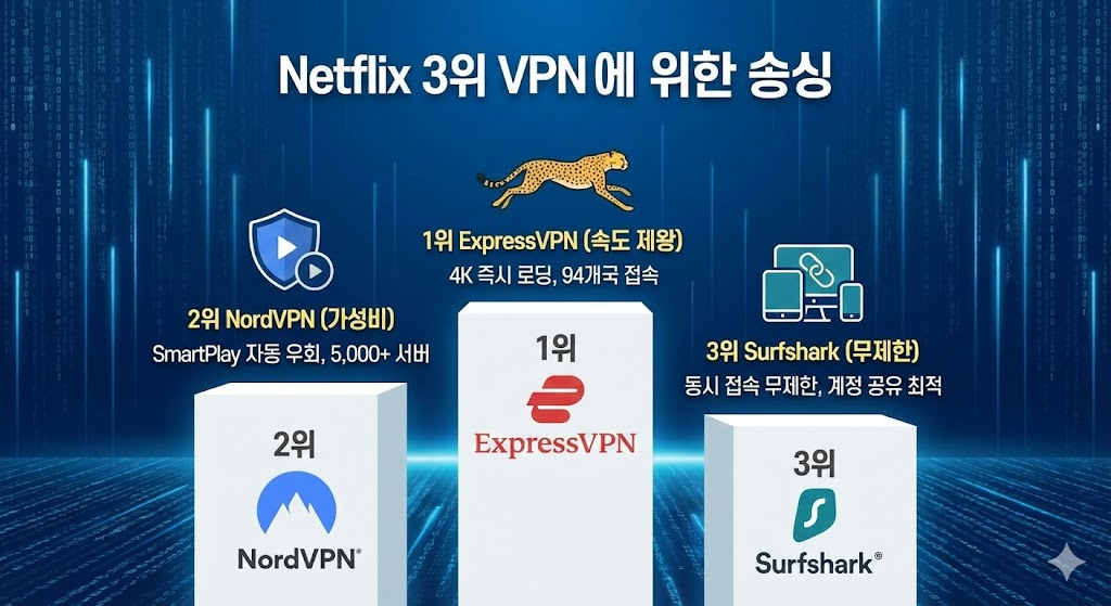 넷플릭스용 VPN 순위 BEST 3