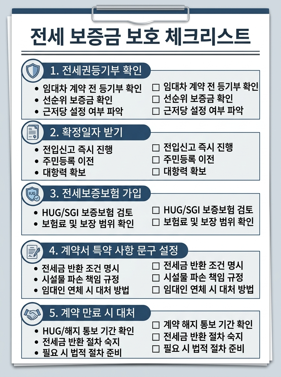 전세 보증금 보호 체크리스트