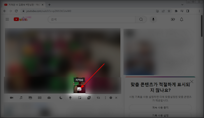 자막설정
