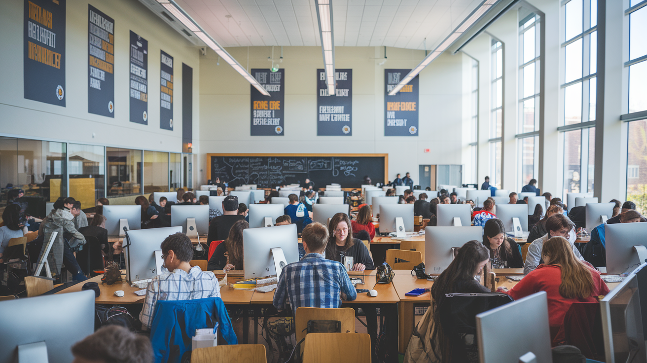 대학교 도서관 내부
