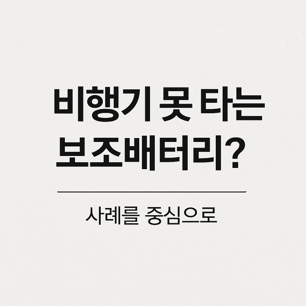 보조배터리 때문에 비행기 못 탄다?! 공항에서 생긴 황당한 사례들