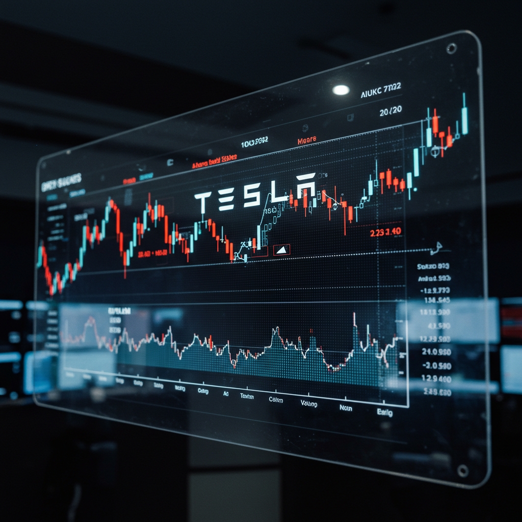 테슬라 주가 관련 사진 분석
