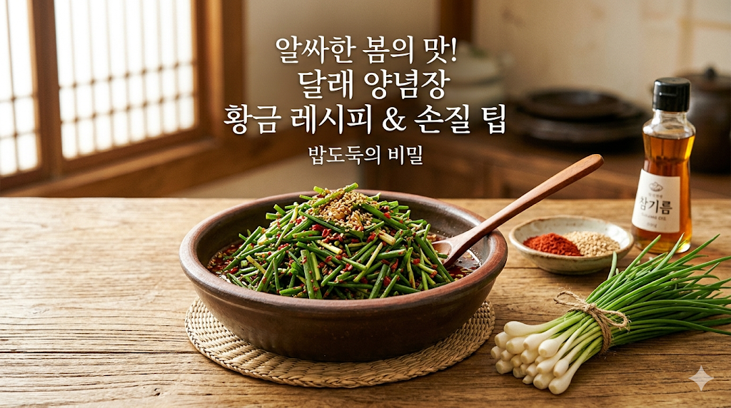달래 양념장 만드는 법과 손질 팁, 알싸한 봄의 맛