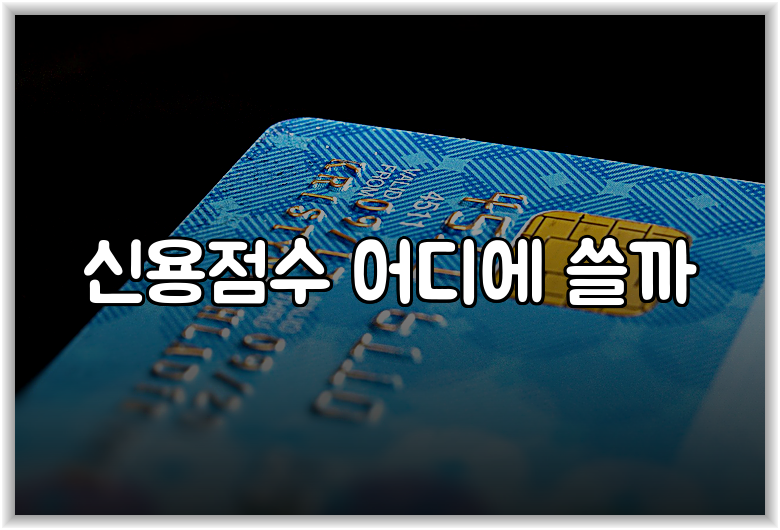 신용점수 어디에 쓸까