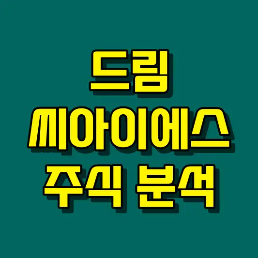 드림씨아이에스 주식 분석