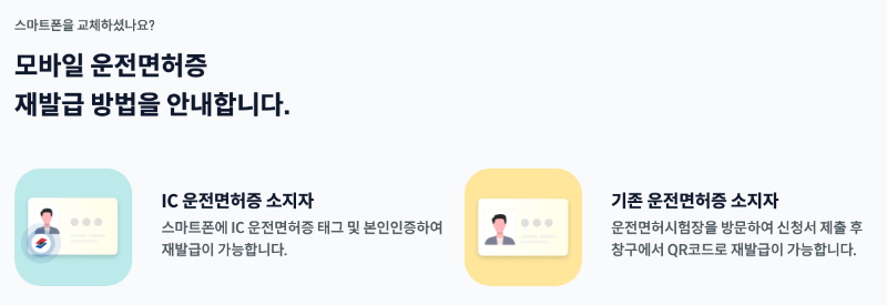 모바일 운전면허증 발급방법 신청 등록 갱신 재발급 비용