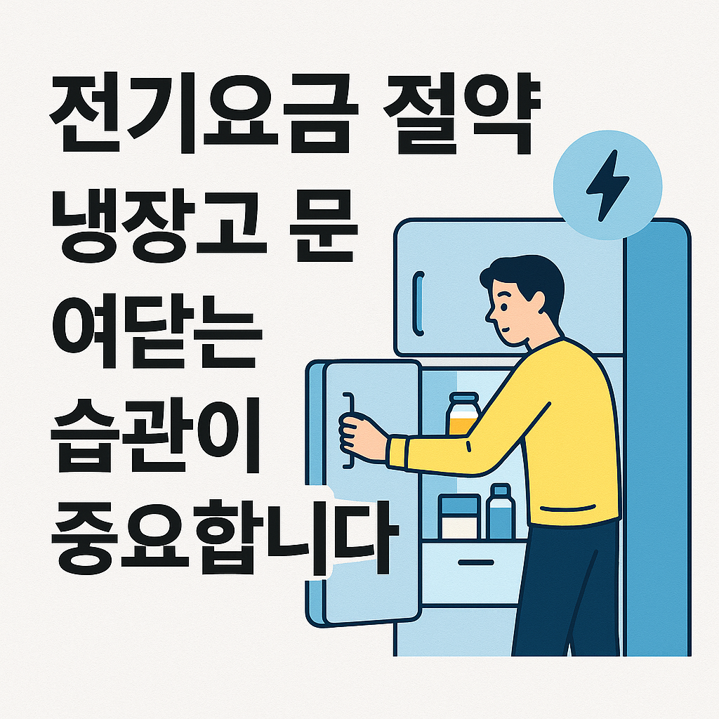 전기요금 절약: 냉장고 문 여닫는 습관