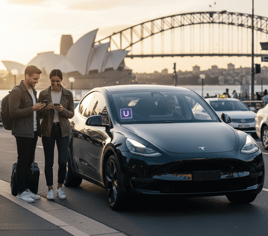 우버, 여행객들, 택시, 시드니오페라하우스