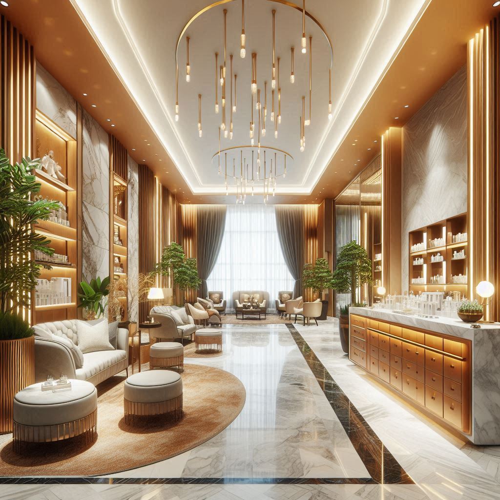 피부,체형관리 샵 배경