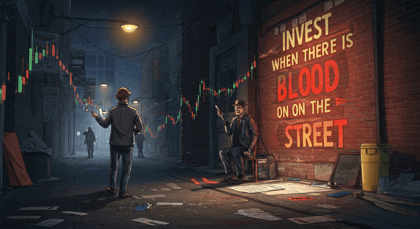거리에 피가 낭자할 때 투자하라
