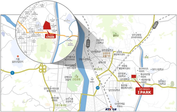 경북 영주 아이파크 입지