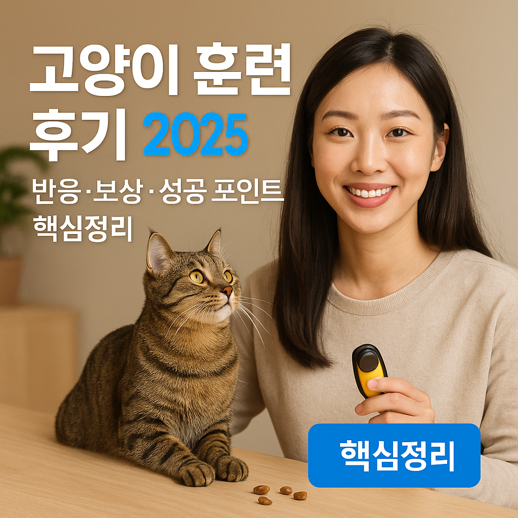 고양이 훈련 후기 2025 기준 – 반응·보상·성공 포인트 핵심정리