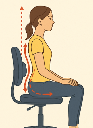 허리건강에 좋은 자세 사진