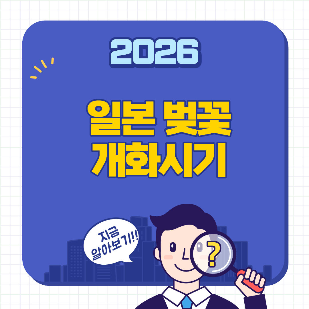 2026년 일본 벚꽃 개화시기 총정리