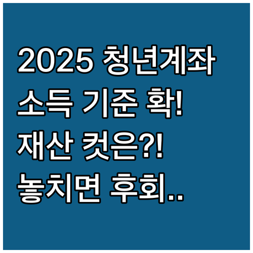 2025 청년내일저축계좌 근로 사업 ..
