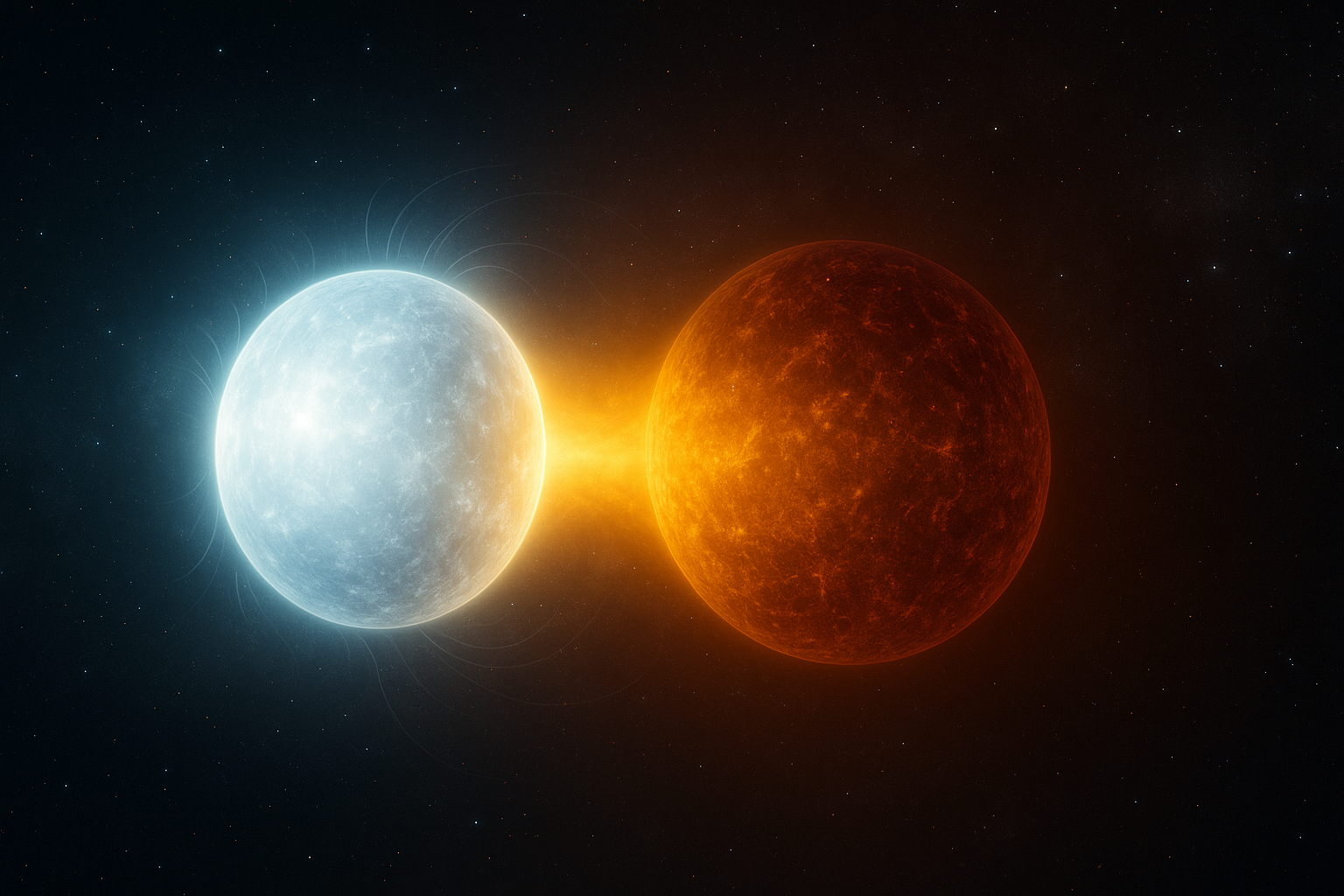 백색왜성이 초기의 뜨거운 백색빛에서 서서히 식어가는 과정