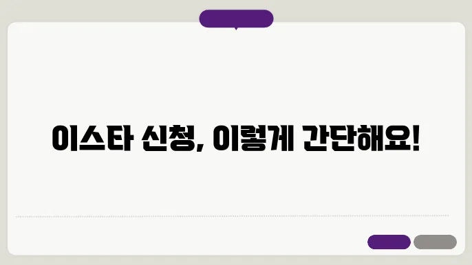 이스타 신청 유의사항