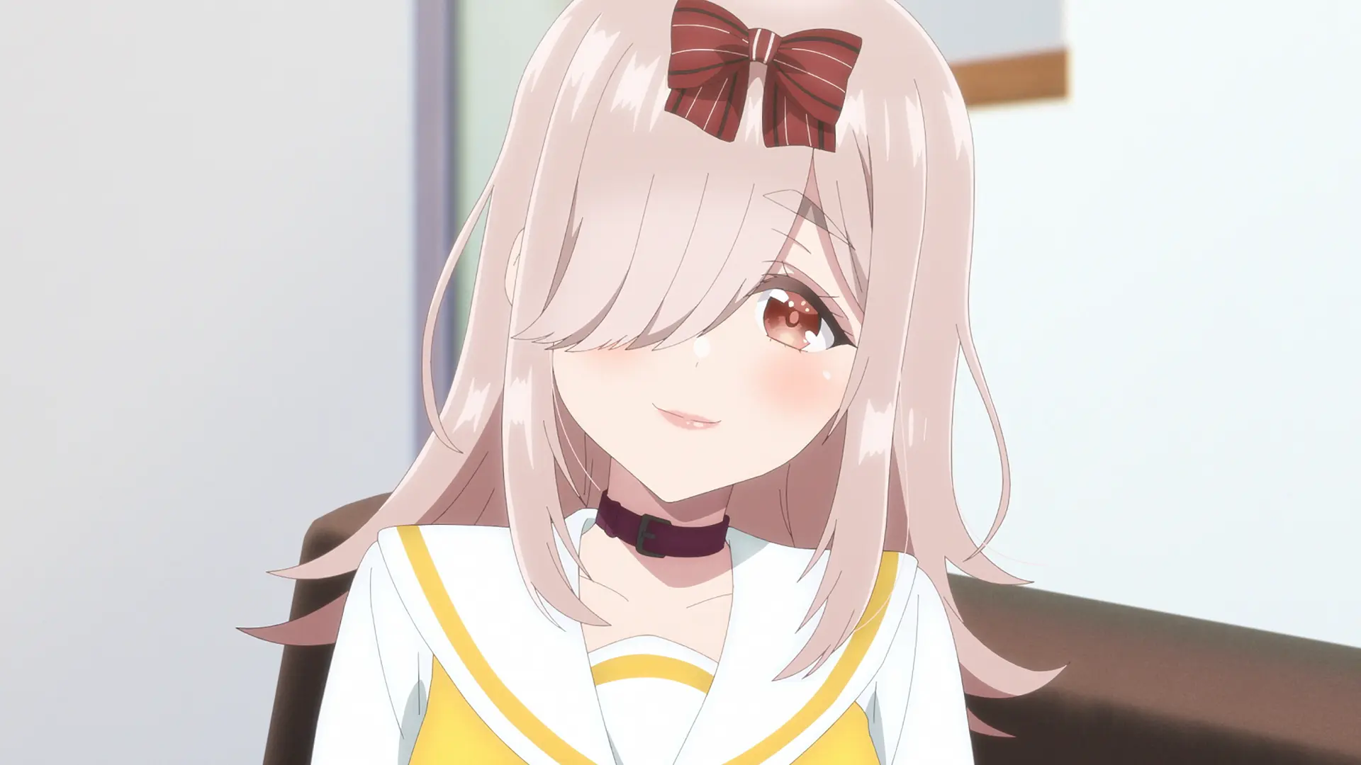 바라보는한쪽눈가린소녀