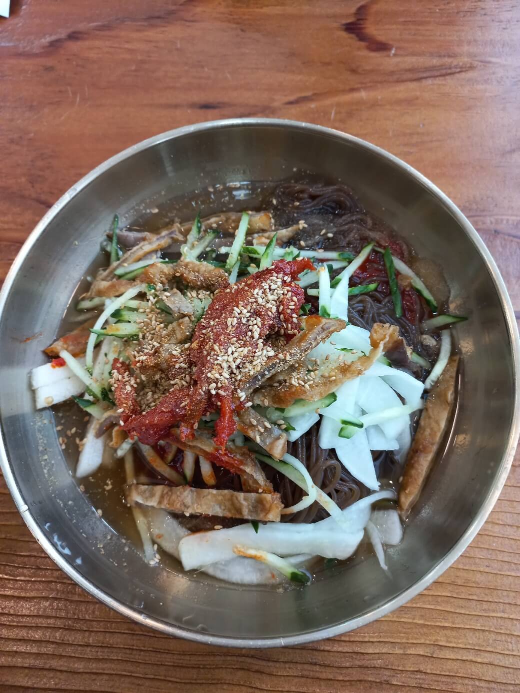 황포 섞어 냉면