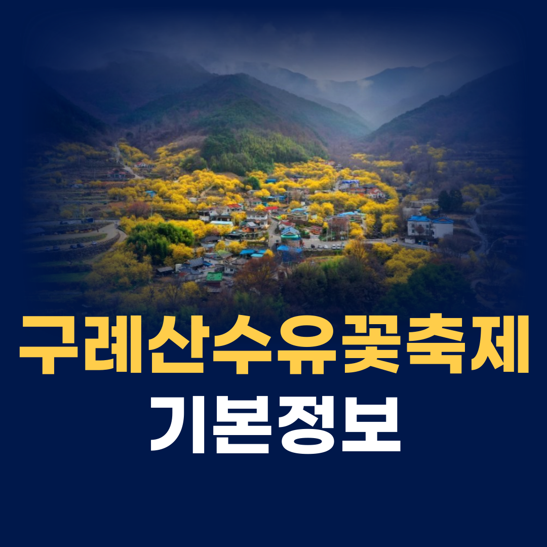 구례산수유꽃축제 기본정보
