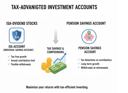 ISA 계좌와 연금저축 계좌 아이콘 및 세금 절감 효과를 나타내는 이미지