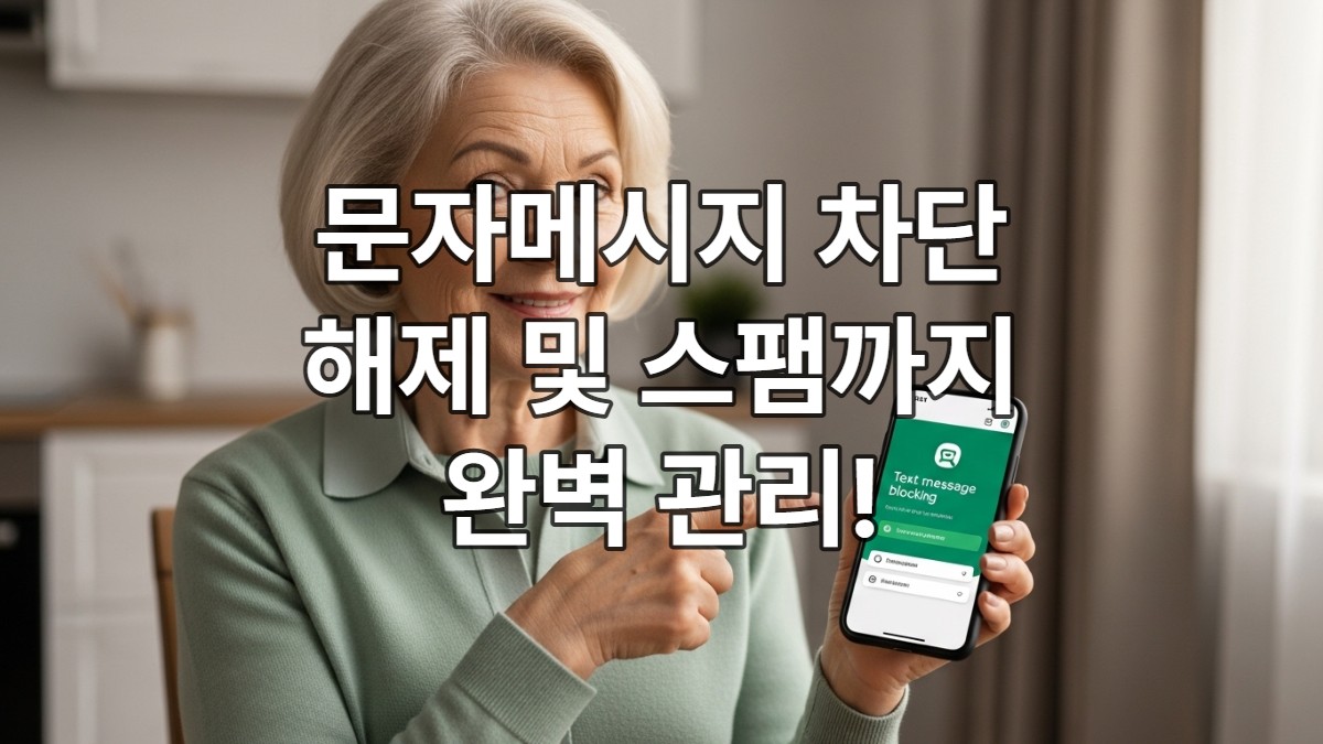 문자메시지 차단, 해제 및 스팸 관리법