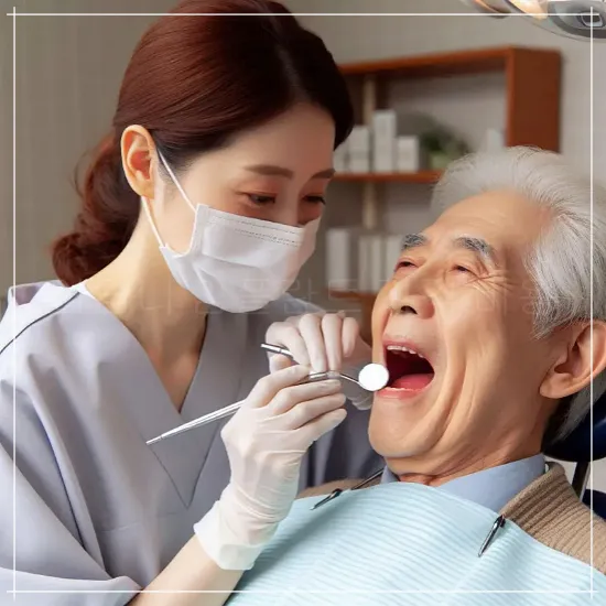 치과 진료중인 할아버지