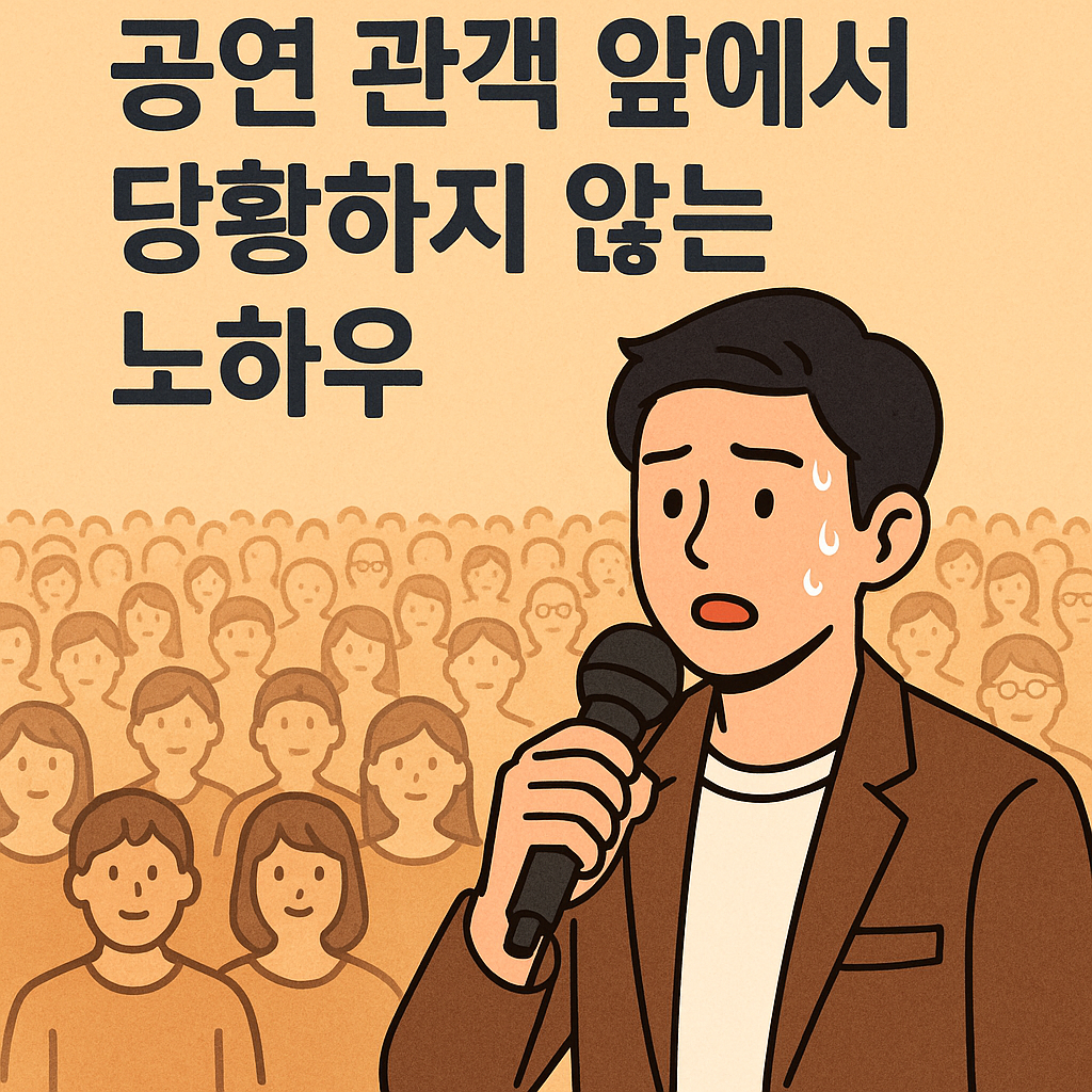 관객 앞에서 당황하지 않는 노하우 사진