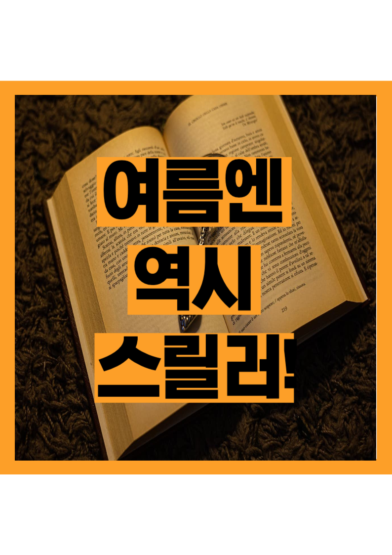 여름엔 역시 스릴러! 몰입감 100% 추천 독서 리스트