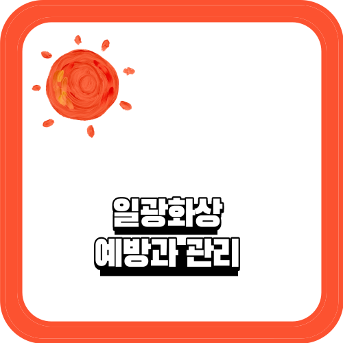 일광화상 예방과 관리 &#124; 건강한 피부를 위한 필수 가이드