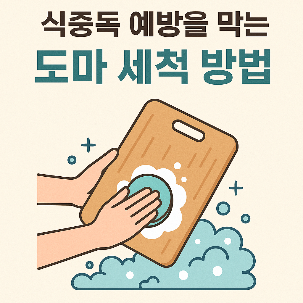 식중독 예방을 막는 도마 세척 방법