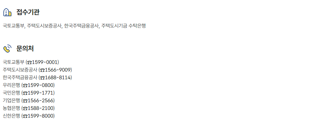 내집마련 디딤돌 대출 지원대상, 지원내용, 신청방법, 접수기관, 문의처