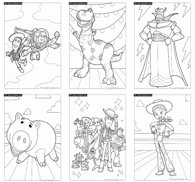 토이스토리 색칠공부 디즈니 도안