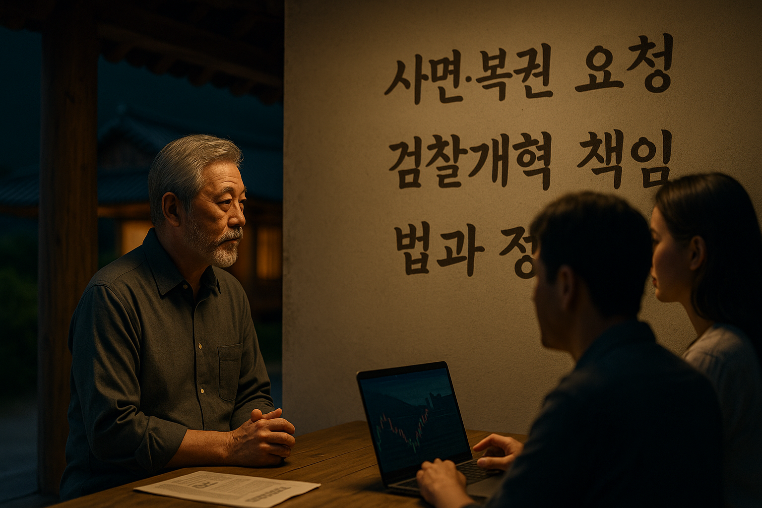 일선에서 물러난 정치 지도자와의 참 국가 구현에 대한 대담