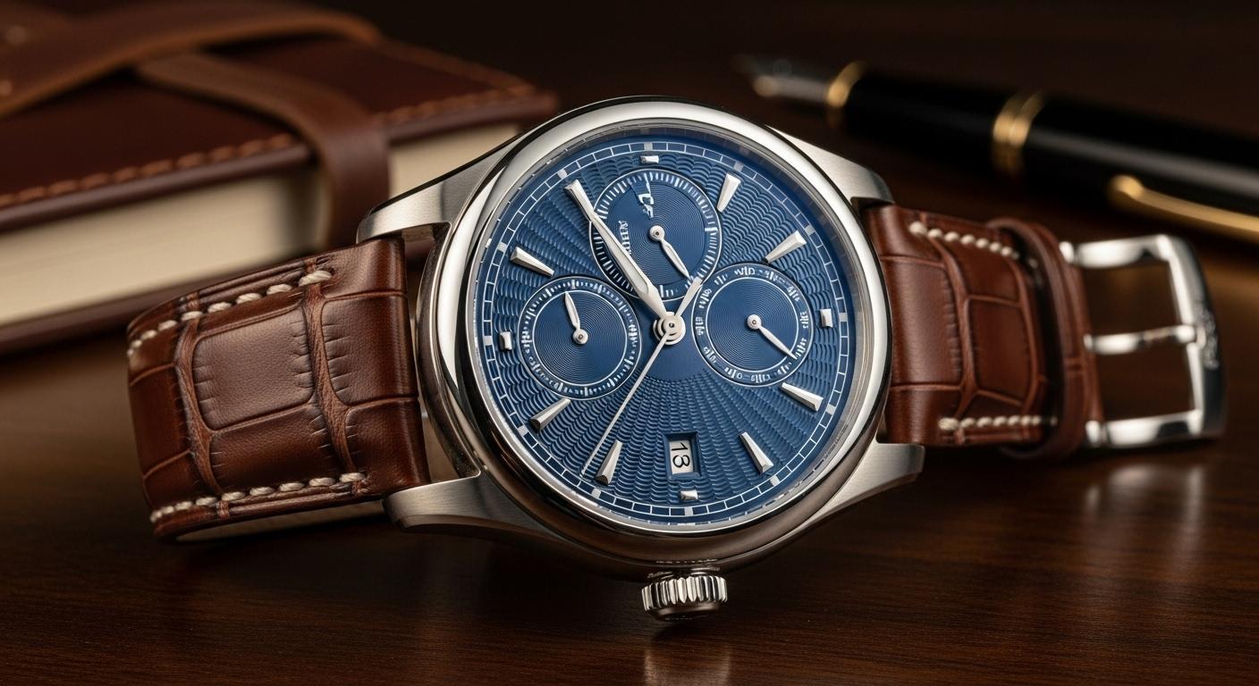 명품중고시계 블루 신사